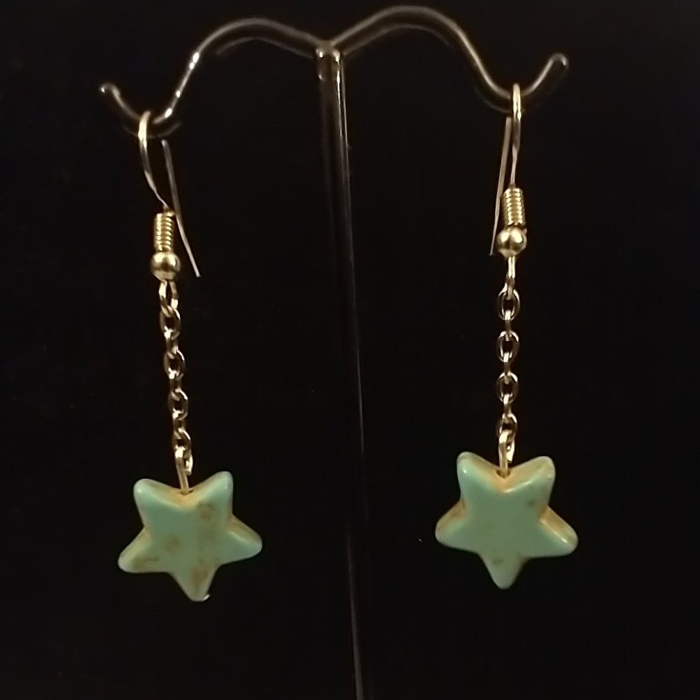 NWOT Howlite Star Earrings